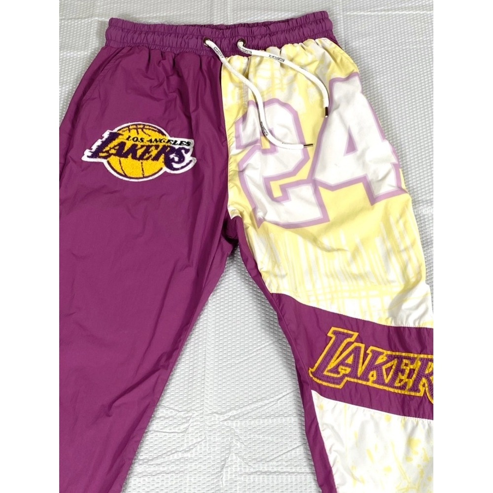 Los Angeles Lakers Pants Womens Medium Purple Yellow NBA Basketball #24 Lakers‎ - Picture 3 of 10